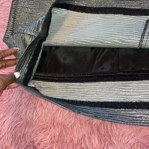 Allen B. Silver Asymmetrical Metallic Dress 💎 NWT - Picture 6 of 6